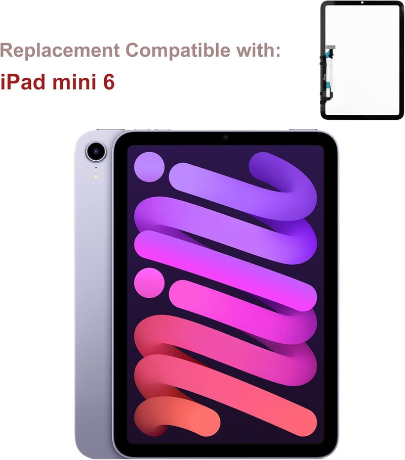 SWARK New Touch Screen Digitizer Replacement for iPad mini 6 2021 8.3'' A2567 A2568 A2569 with OCA Adhesive Repair Tools Kit-No LCD Screen - Image 2